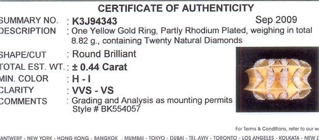 DIAMOND RING GENTS