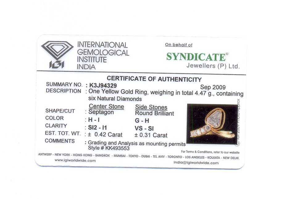 DIAMOND RING GENTS