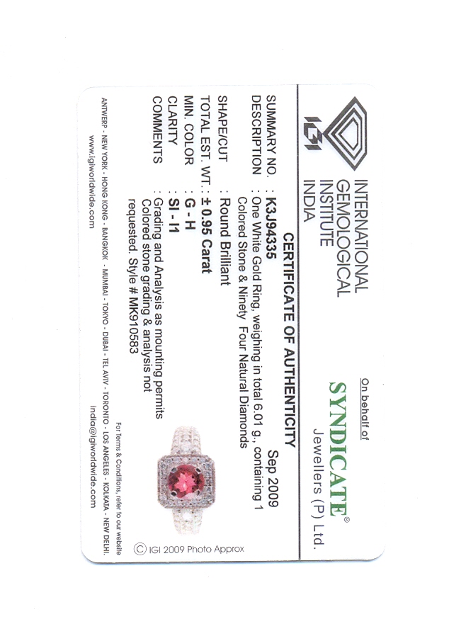 DIAMOND RING GENTS