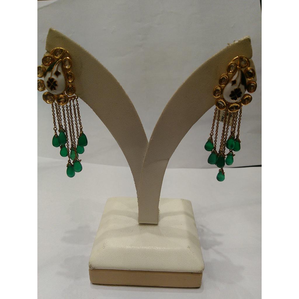 DIAMOND EARRING POLKI