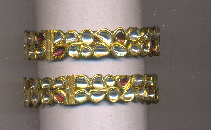 GOLD BANGLE KUNDAN FANCY