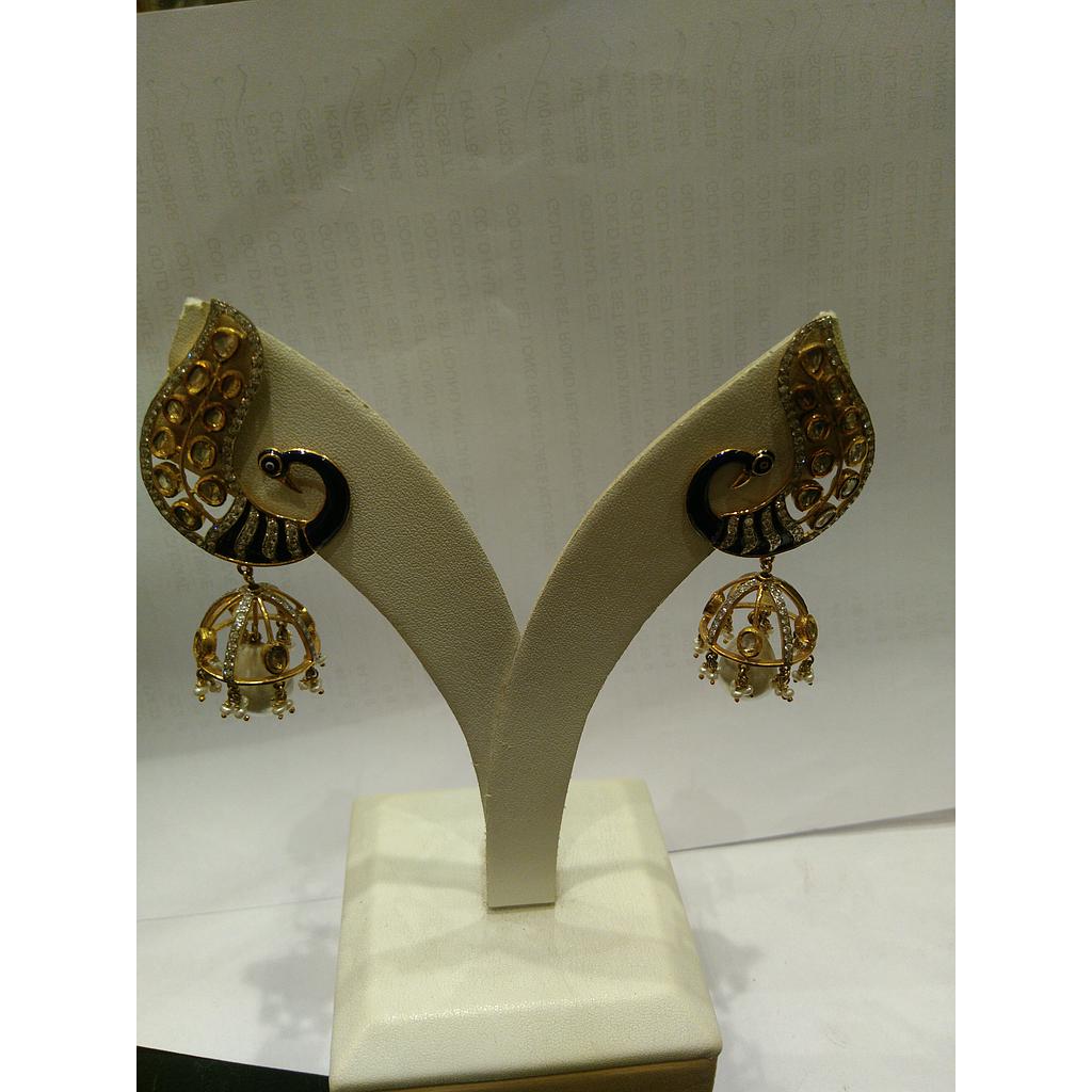 DIAMOND EARRING POLKI