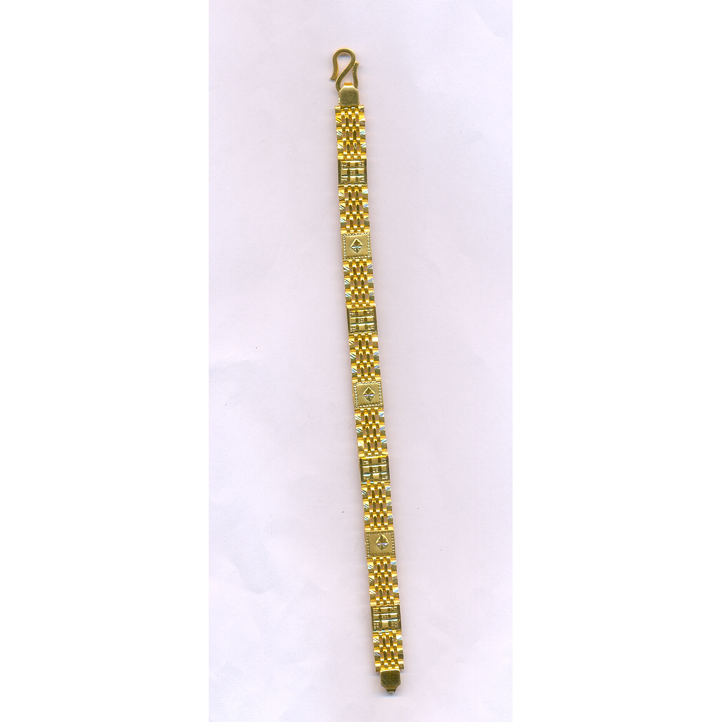 GOLD BRACELET GENTS PLAIN FANCY