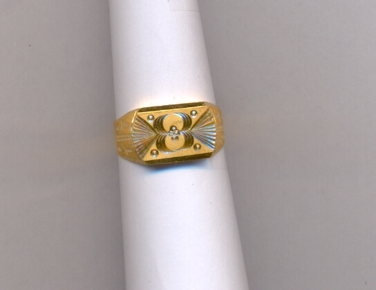 GOLD RING GENTS PLAIN FANCY