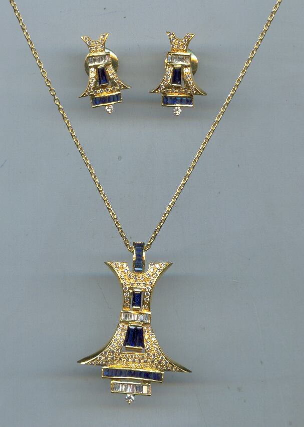 DIAMOND FULL SET PENDENT FANCY