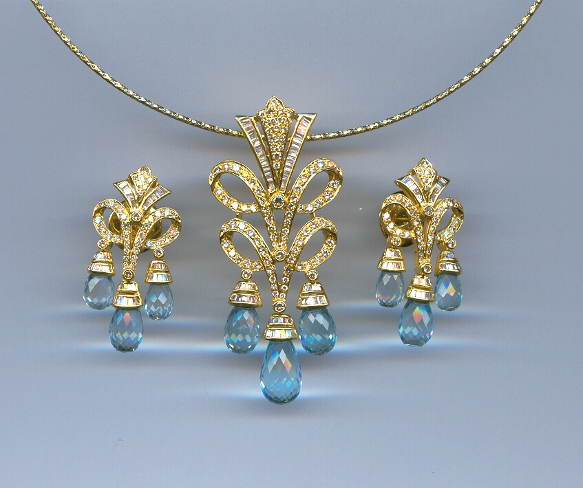 DIAMOND FULL SET PENDENT FANCY