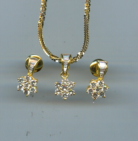 DIAMOND FULL SET PENDENT FANCY