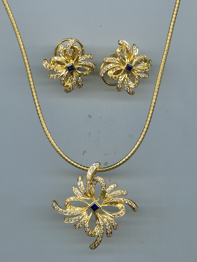DIAMOND FULL SET PENDENT FANCY