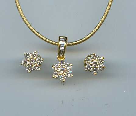 DIAMOND FULL SET PENDENT FANCY