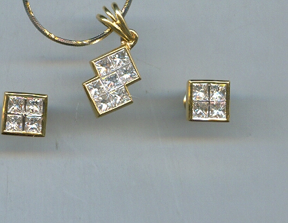 DIAMOND FULL SET PENDENT FANCY