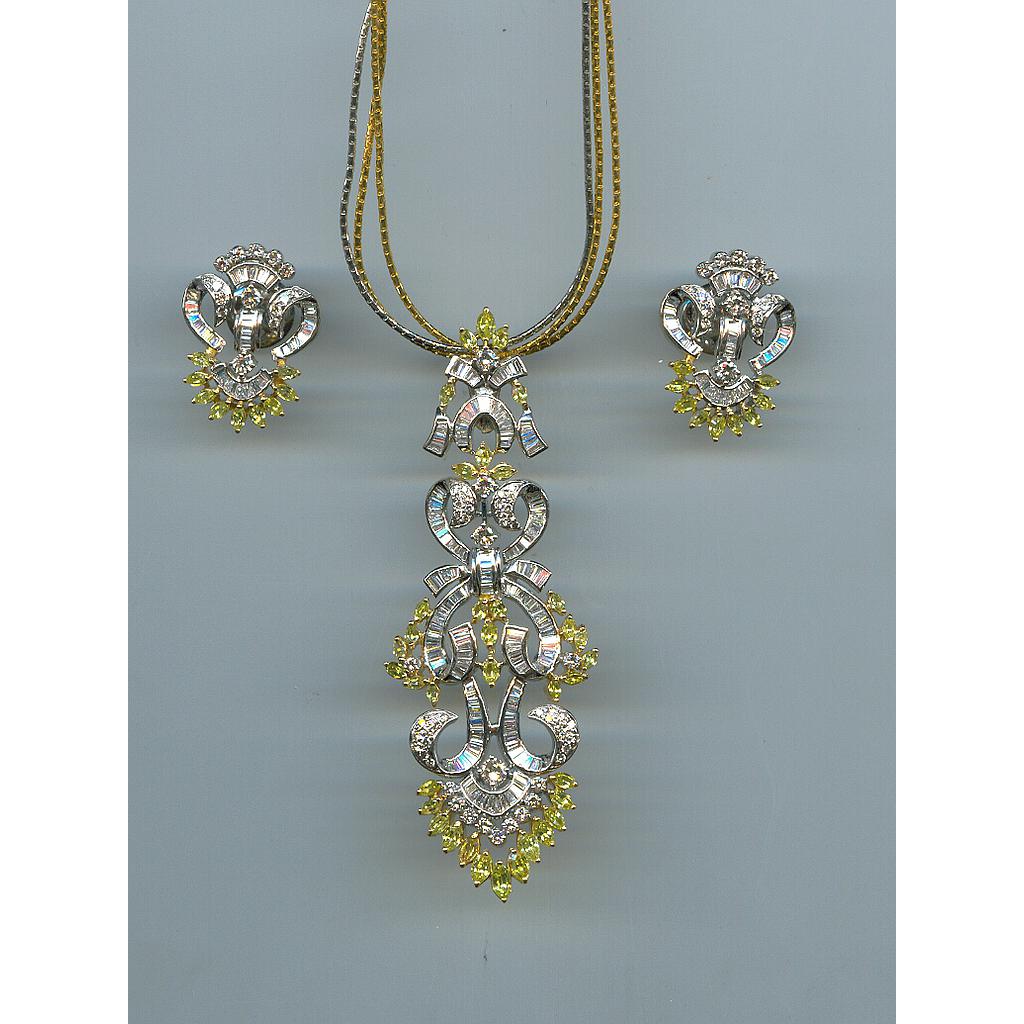 DIAMOND FULL SET PENDENT FANCY