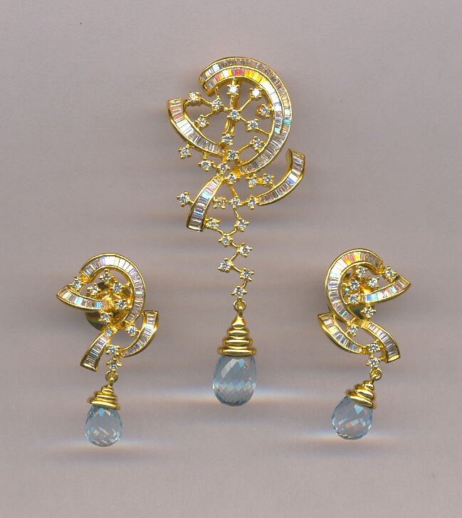 DIAMOND FULL SET PENDENT FANCY