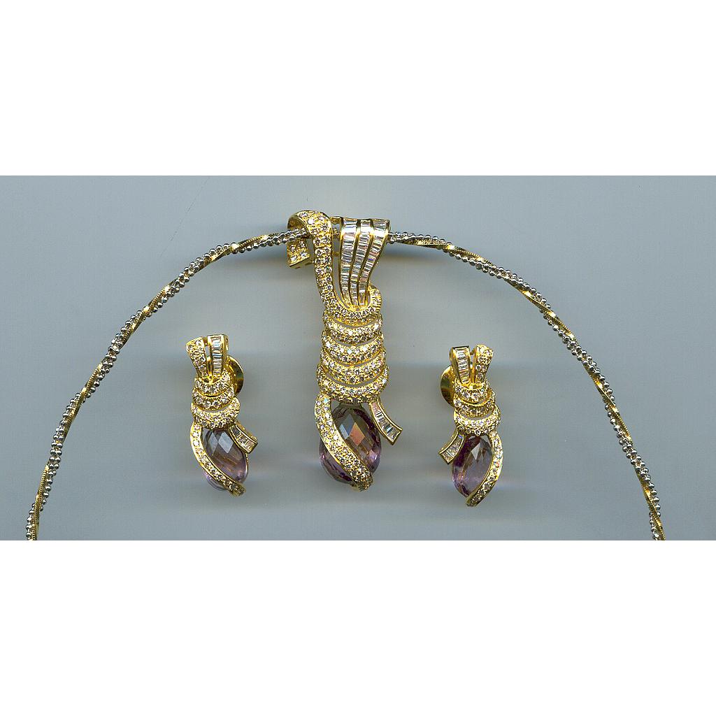 DIAMOND FULL SET PENDENT FANCY