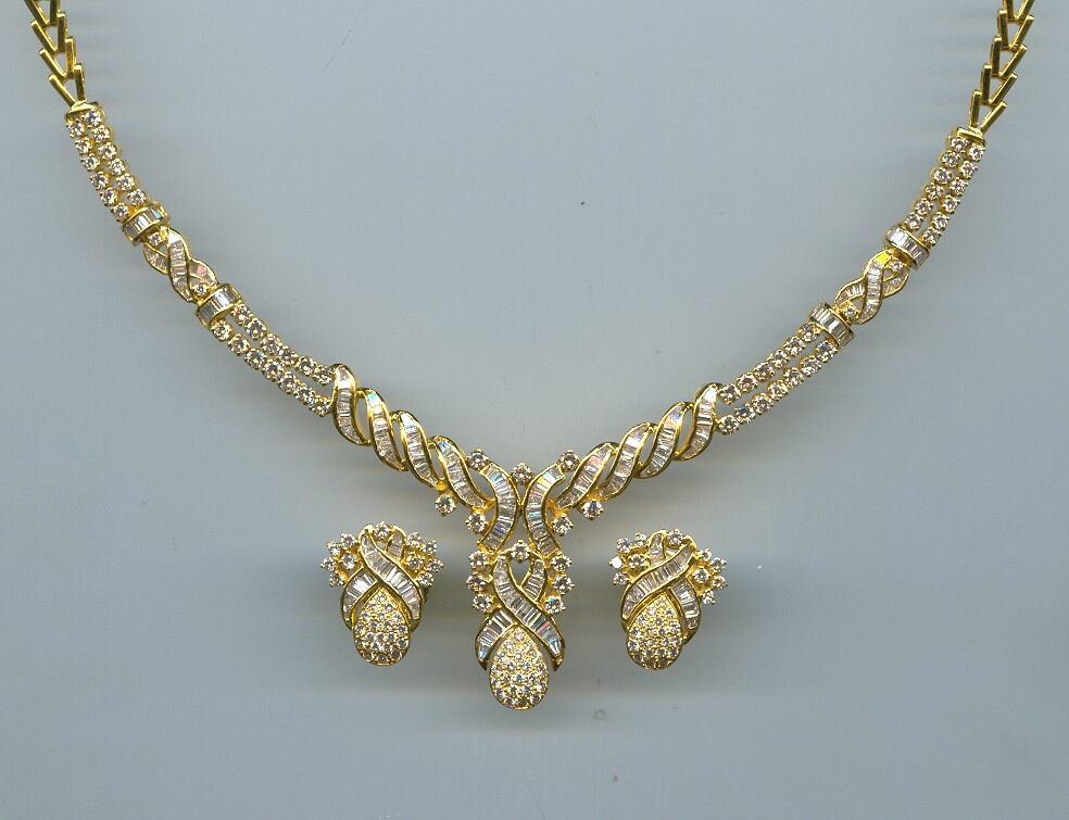 DIAMOND HALF SET LONG ANTIQUE