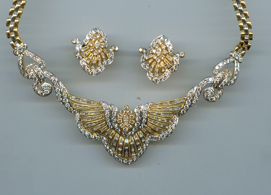 DIAMOND HALF SET LONG ANTIQUE