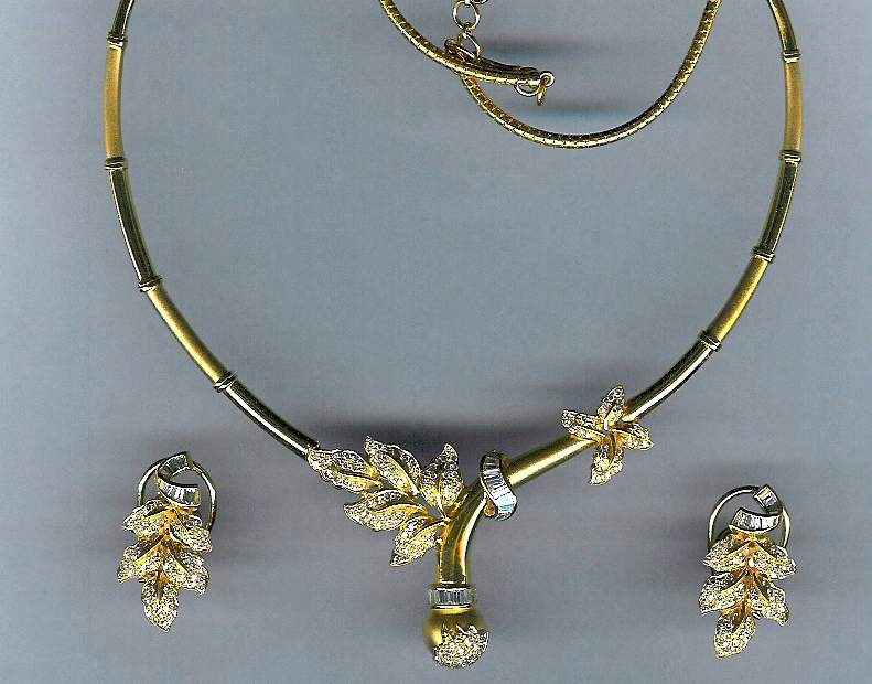 DIAMOND HALF SET LONG ANTIQUE