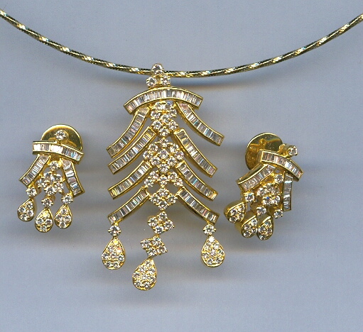 DIAMOND HALF SET LONG DESIGNER