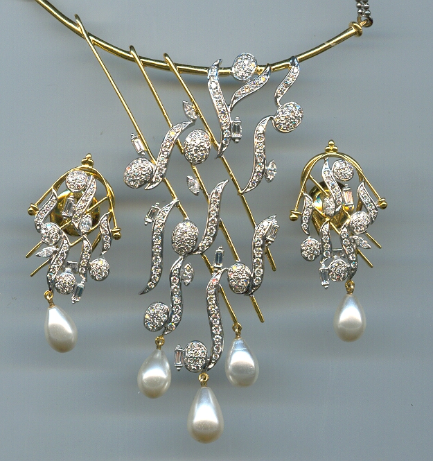 DIAMOND HALF SET LONG DESIGNER