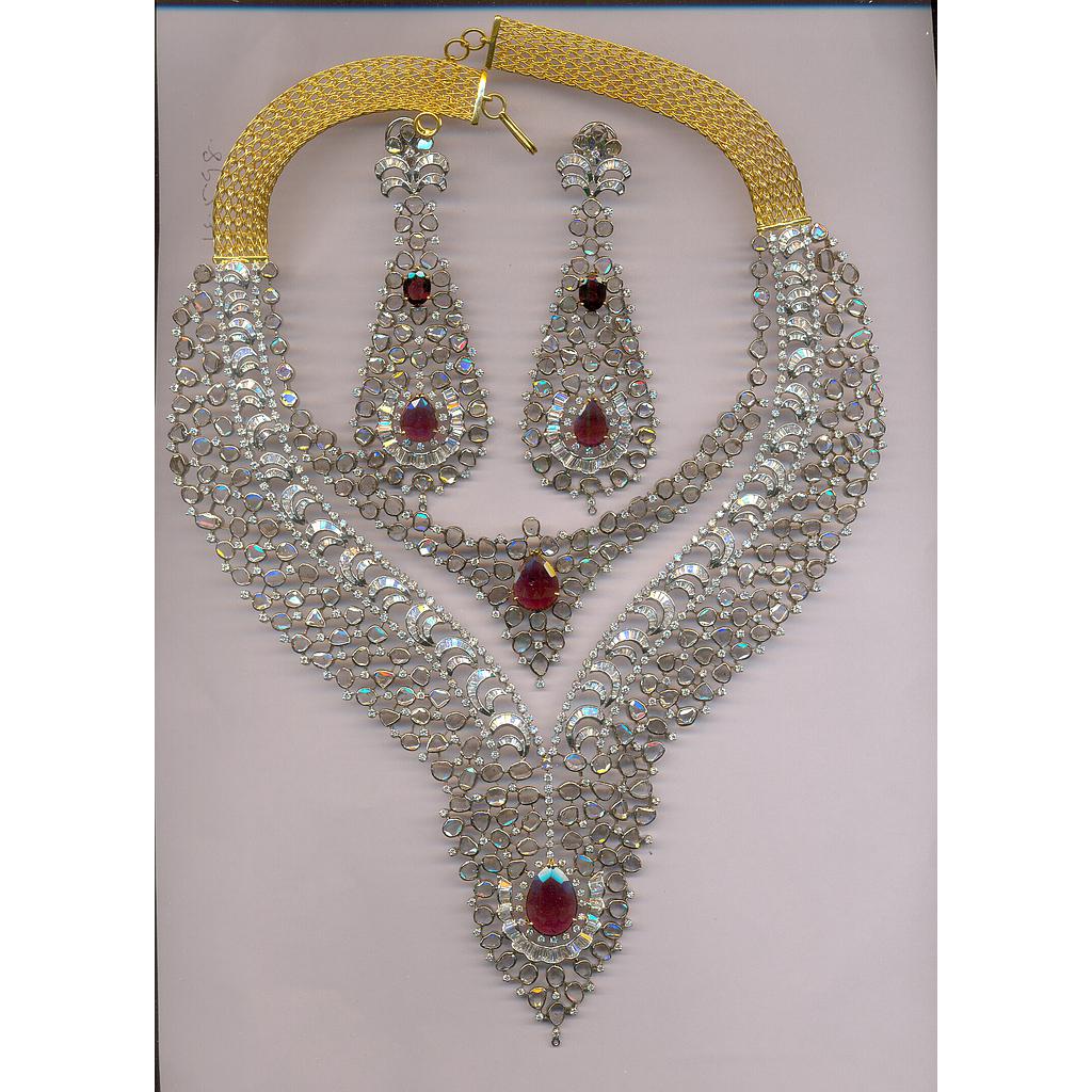 DIAMOND HALF SET LONG POLKI