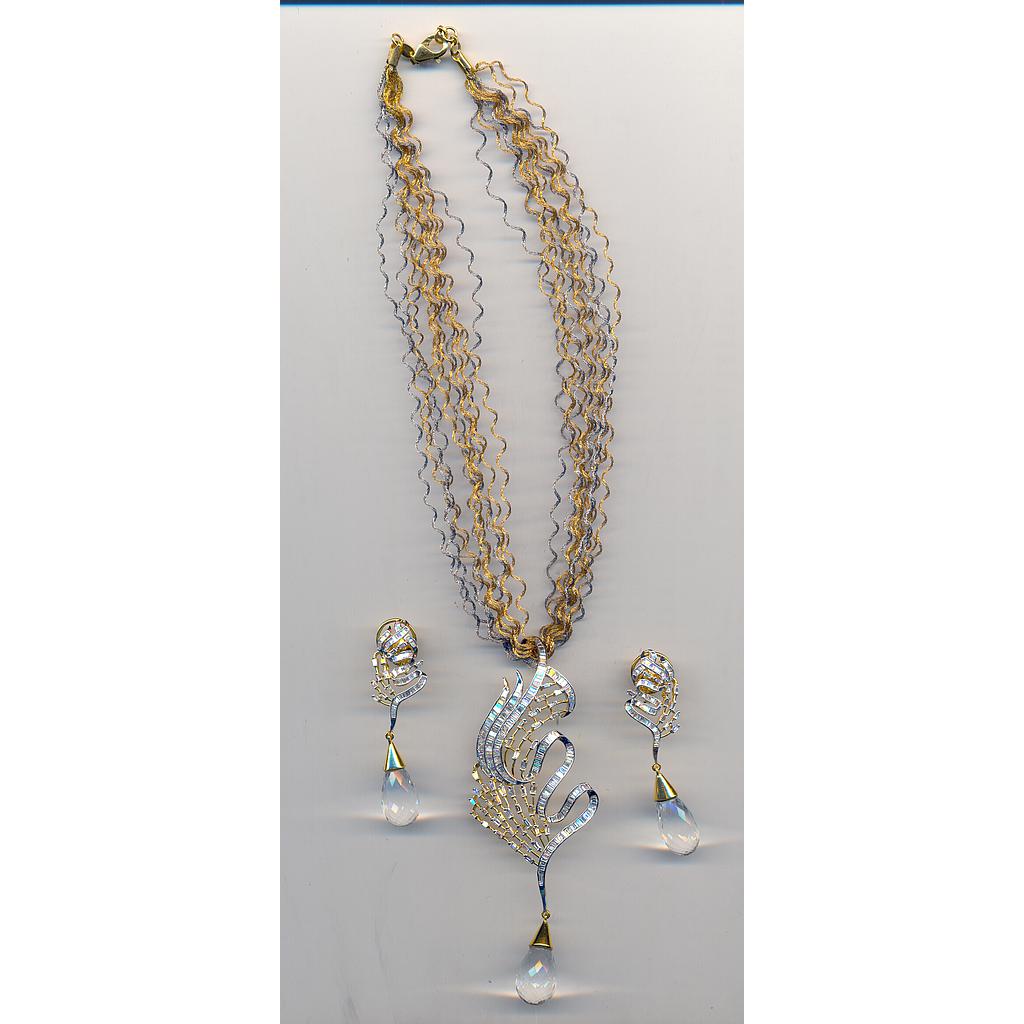DIAMOND HALF SET PENDENT DESIGNER