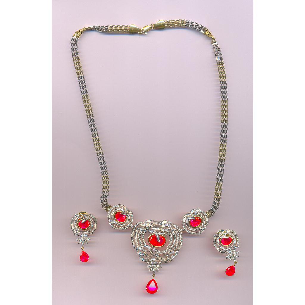 DIAMOND HALF SET PENDENT FANCY