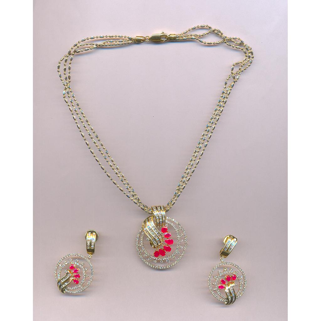 DIAMOND HALF SET PENDENT FANCY