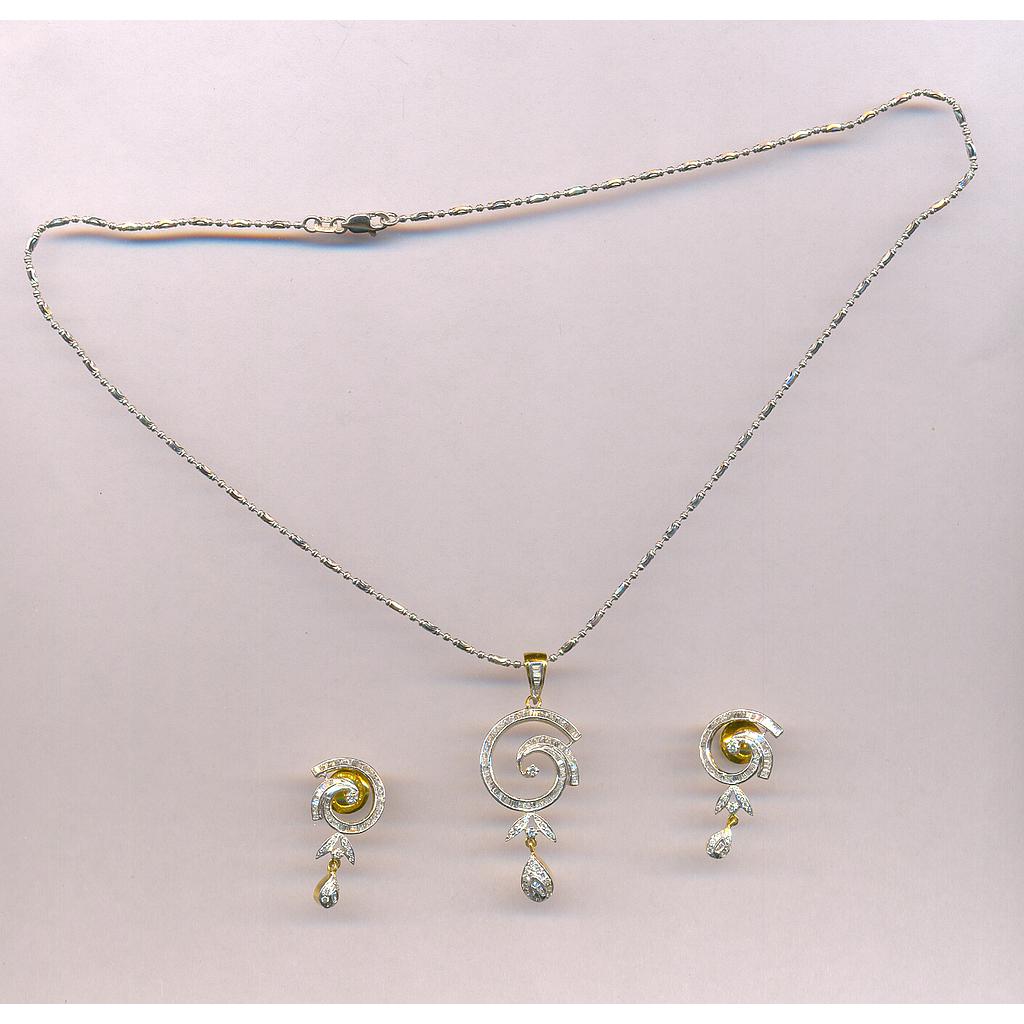 DIAMOND HALF SET PENDENT FANCY