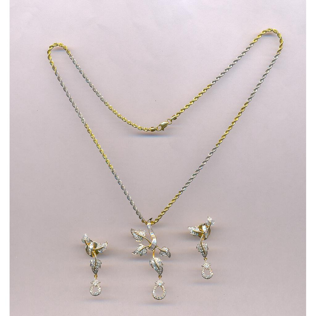 DIAMOND HALF SET PENDENT FANCY