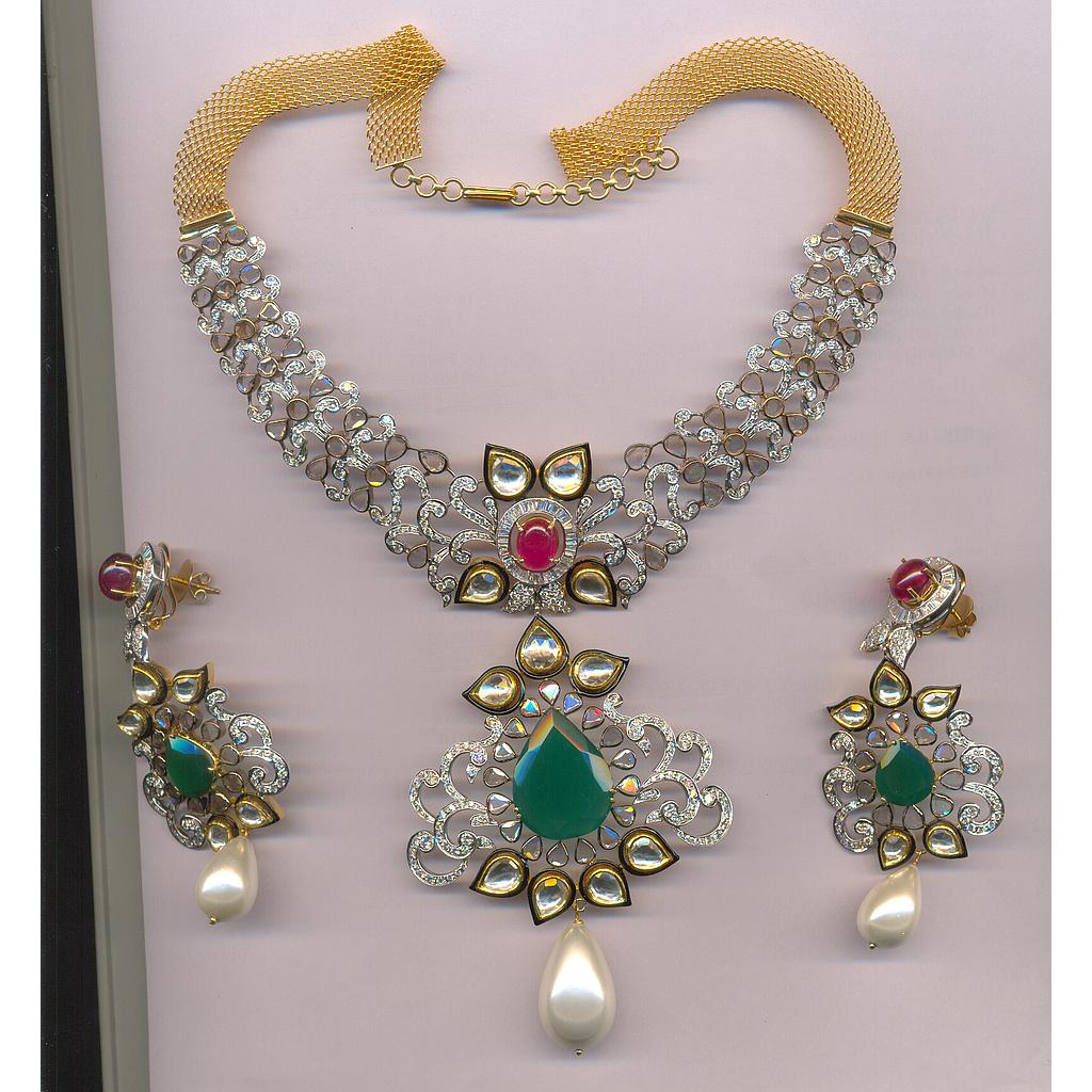 DIAMOND HALF SET ROUND POLKI