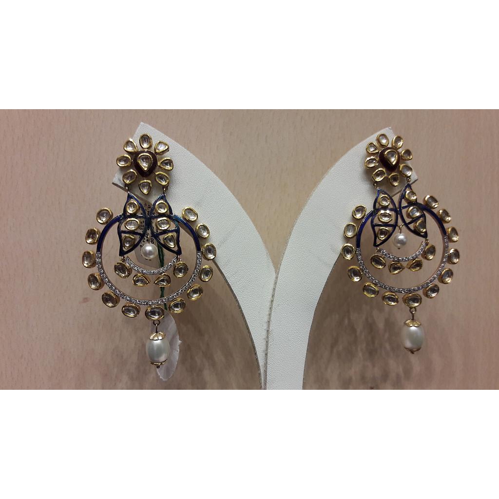 DIAMOND EARRING POLKI