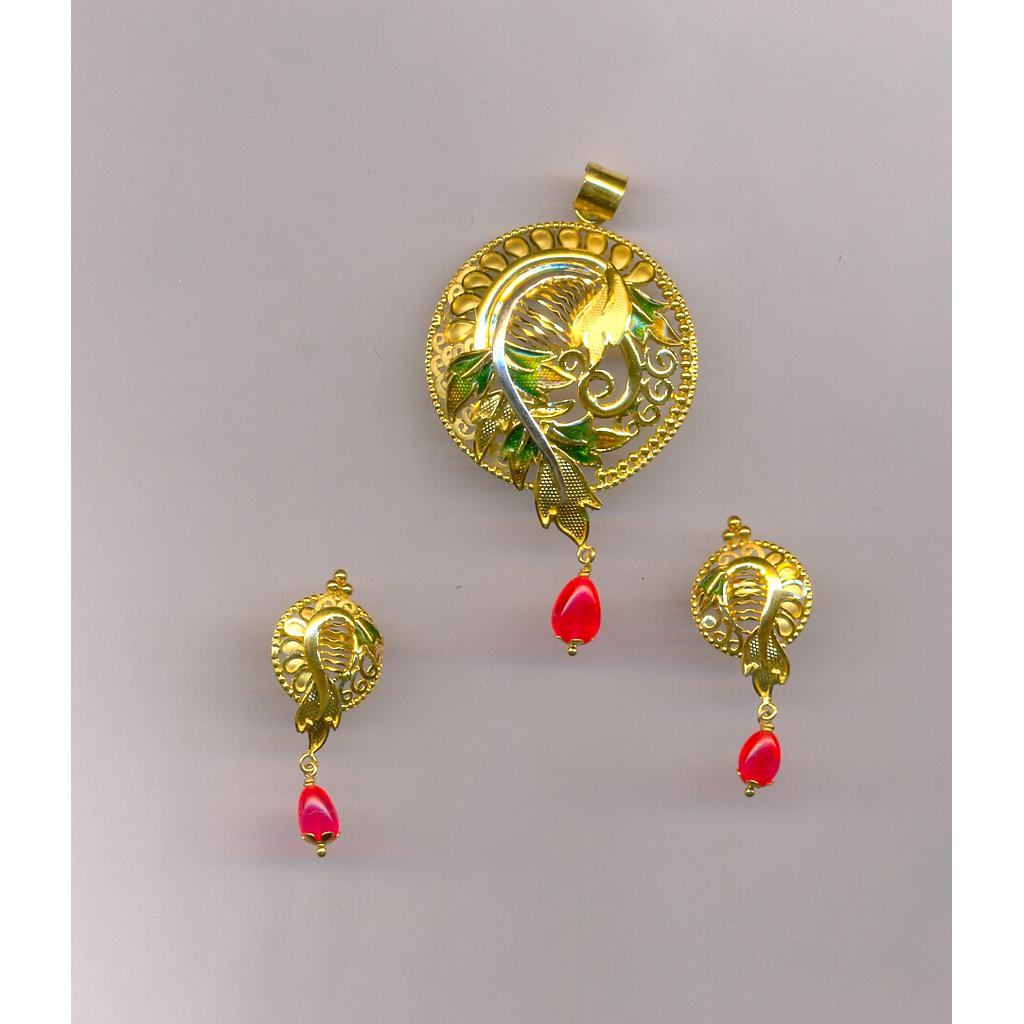 GOLD HALF SET PENDENT CASTING