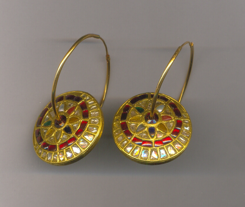 DIAMOND EARRING POLKI
