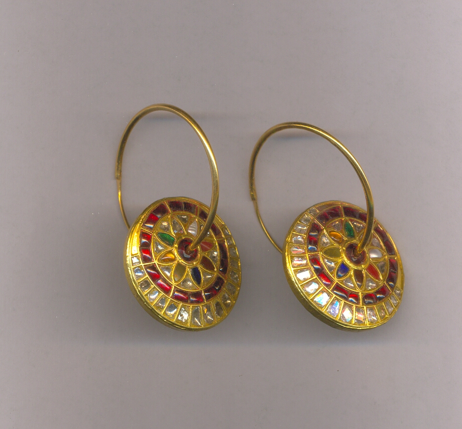 DIAMOND EARRING POLKI