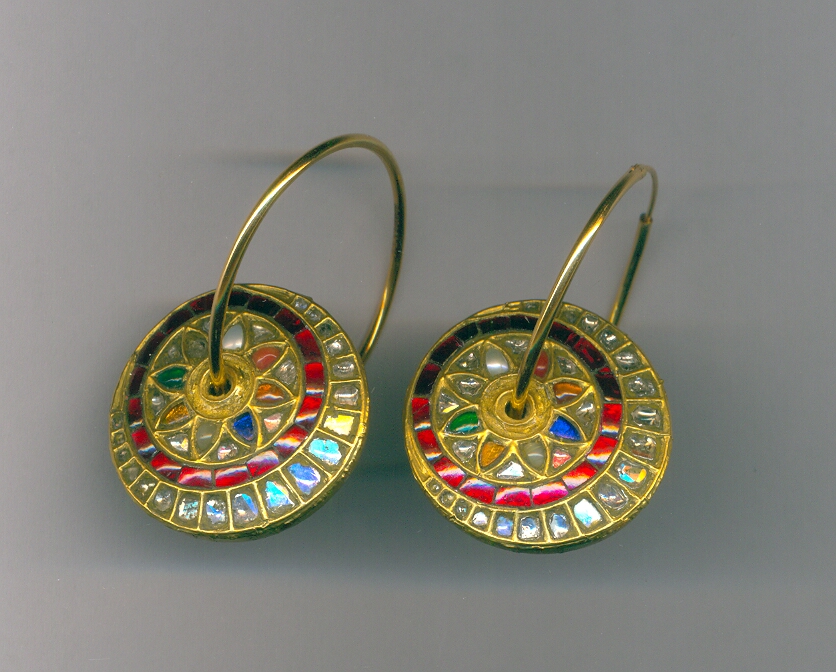 DIAMOND EARRING POLKI