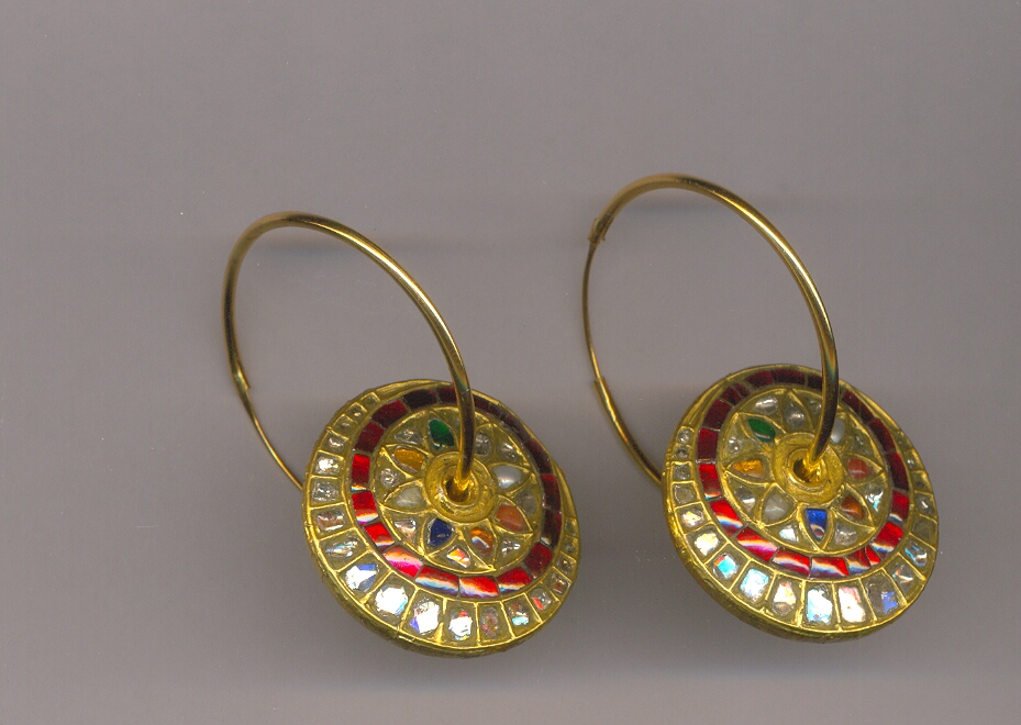 DIAMOND EARRING POLKI