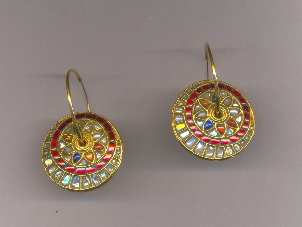 DIAMOND EARRING POLKI