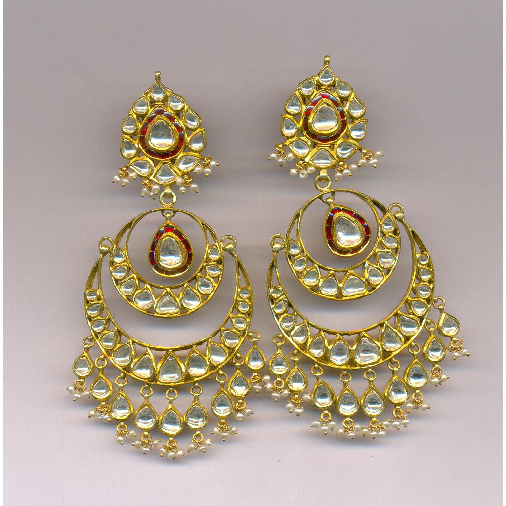 DIAMOND EARRING POLKI