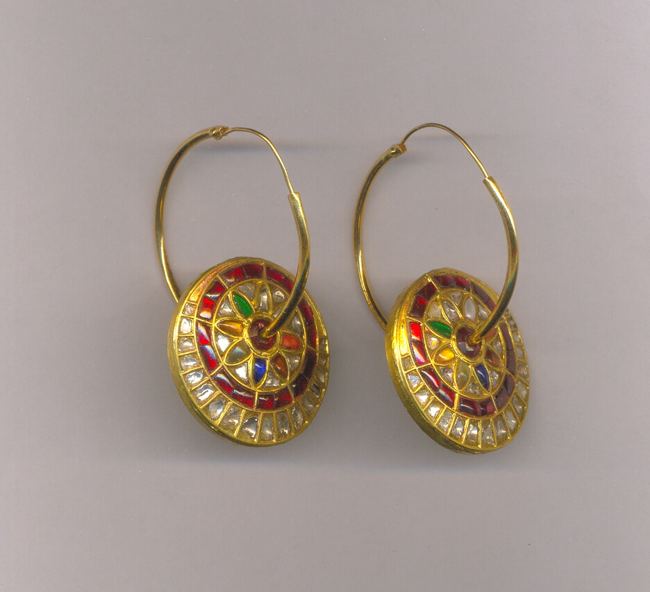 DIAMOND EARRING POLKI
