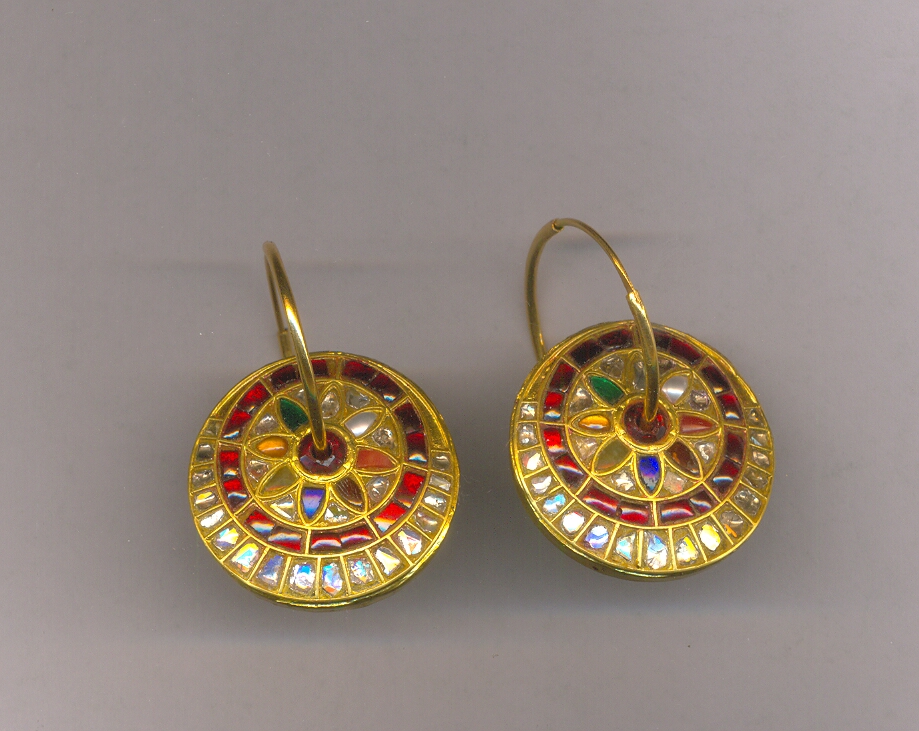 DIAMOND EARRING POLKI