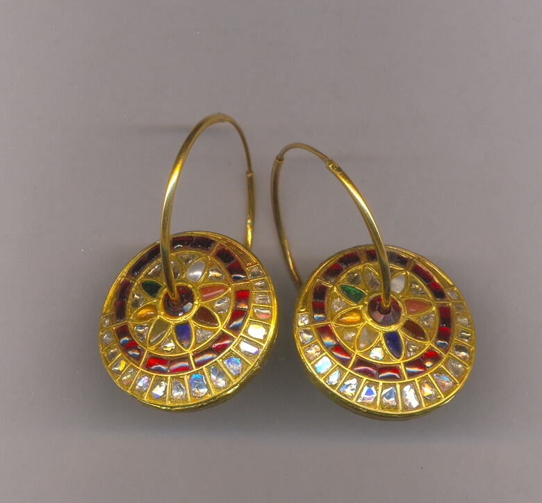 DIAMOND EARRING POLKI
