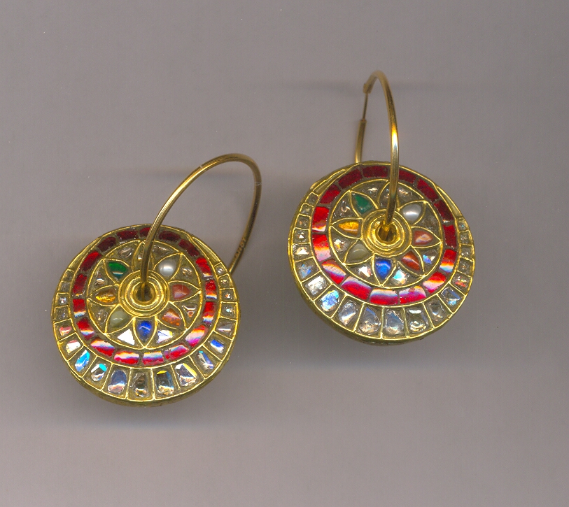 DIAMOND EARRING POLKI