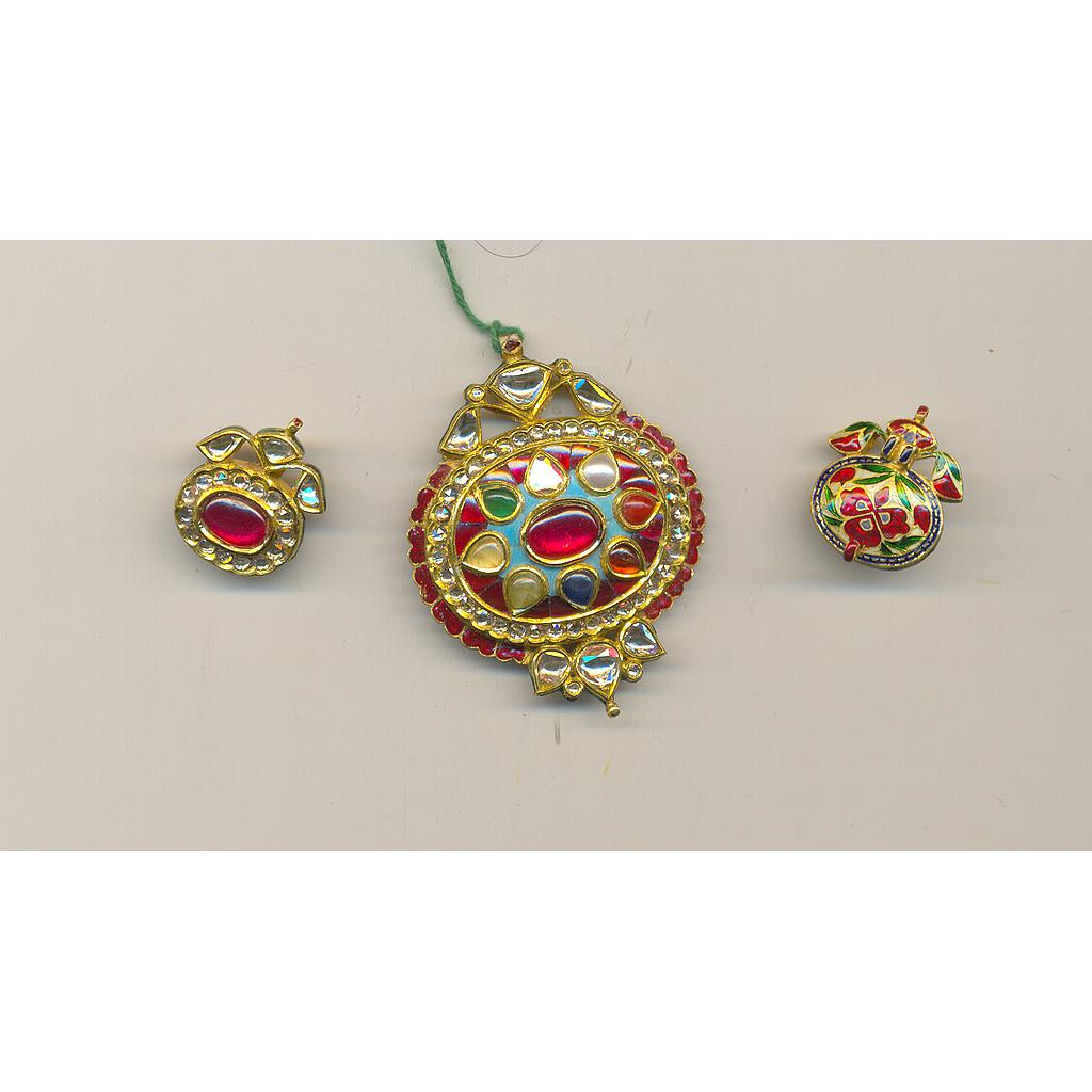 DIAMOND FULL SET PENDENT POLKI