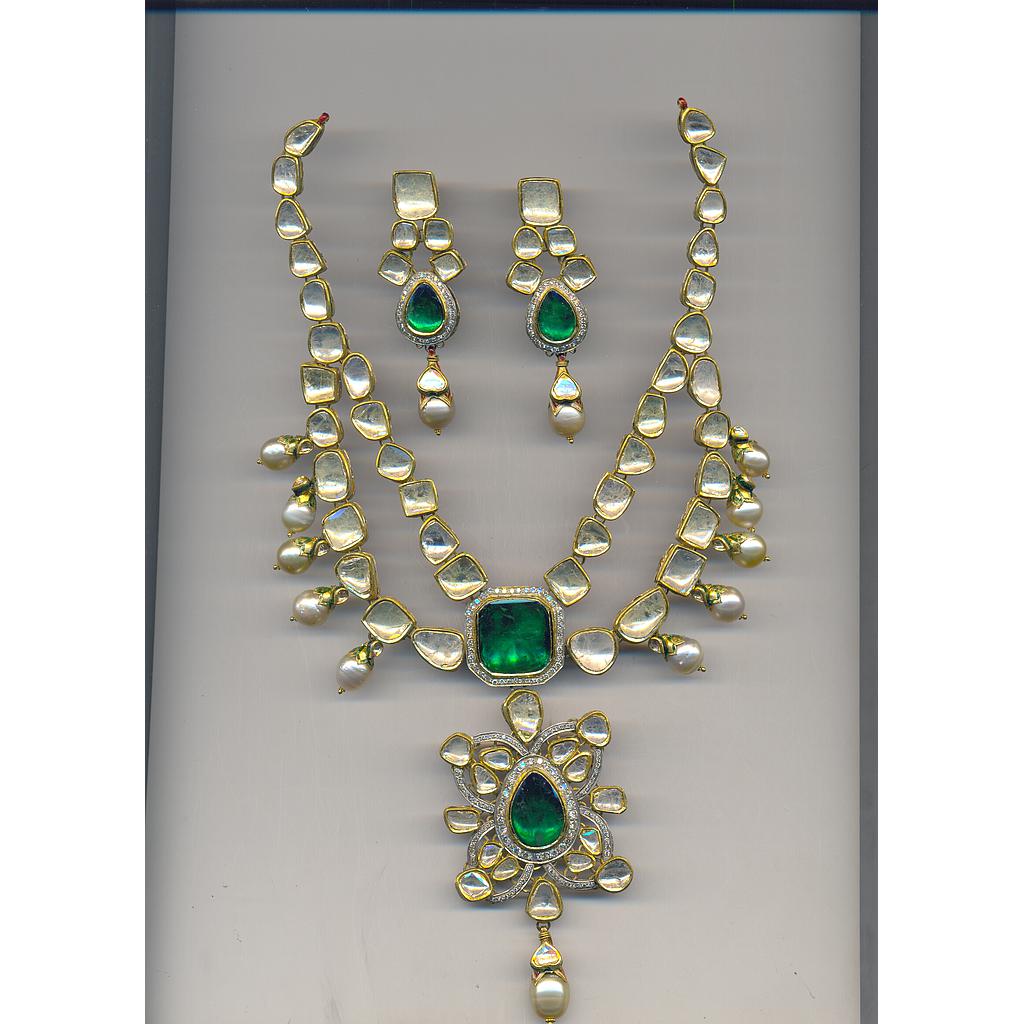 DIAMOND HALF SET LONG POLKI
