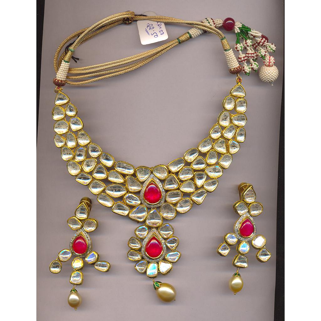 DIAMOND HALF SET ROUND POLKI