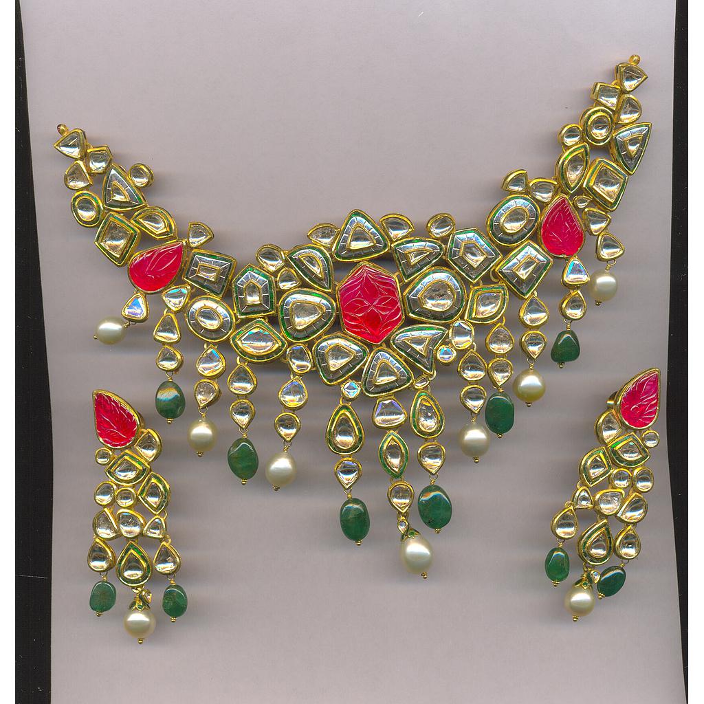 DIAMOND HALF SET ROUND POLKI