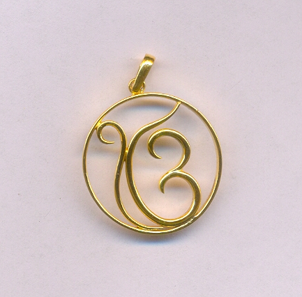GOLD PENDENT PLAIN FANCY