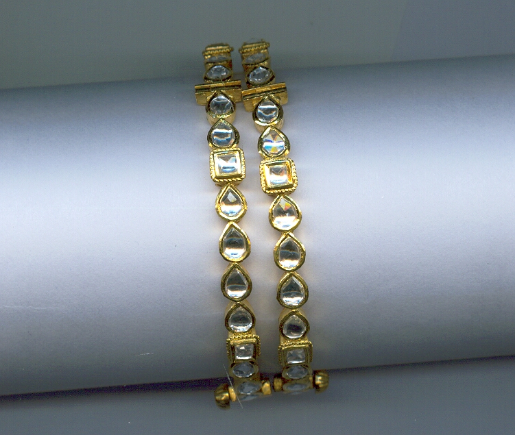 GOLD BANGLE KUNDAN EXCLUSIVE