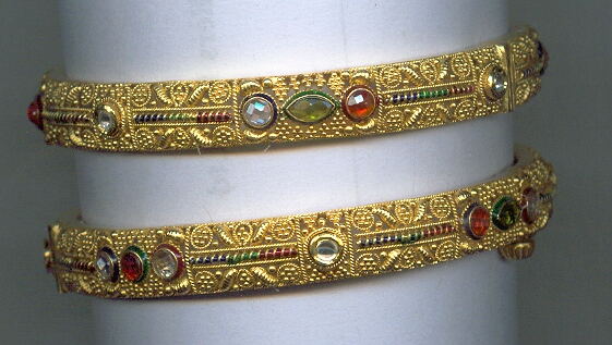 GOLD BANGLE KUNDAN EXCLUSIVE