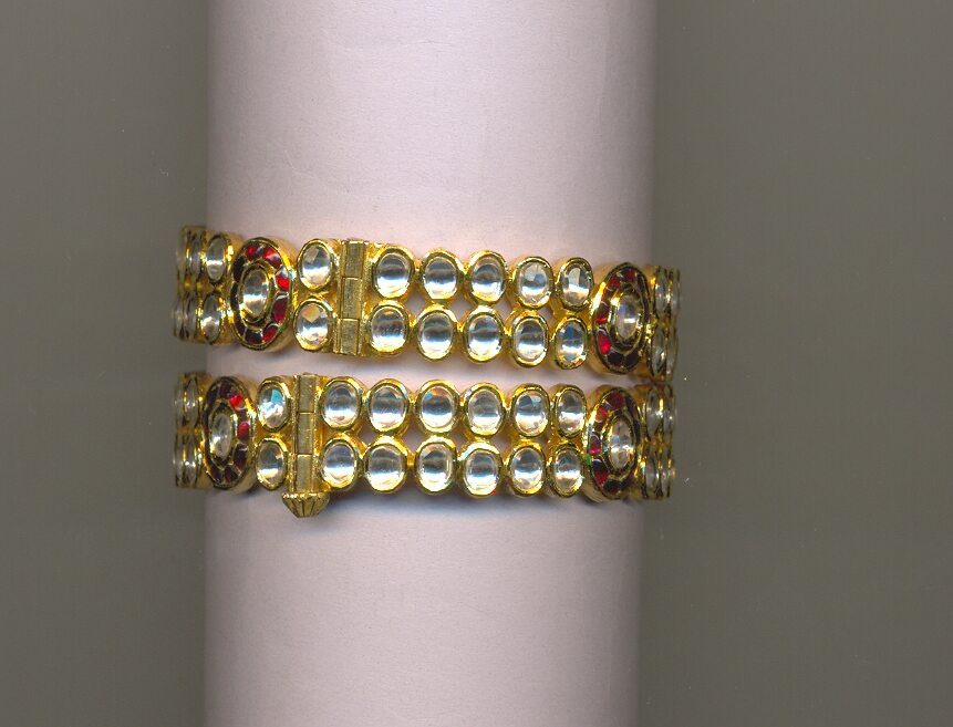 GOLD BANGLE KUNDAN EXCLUSIVE