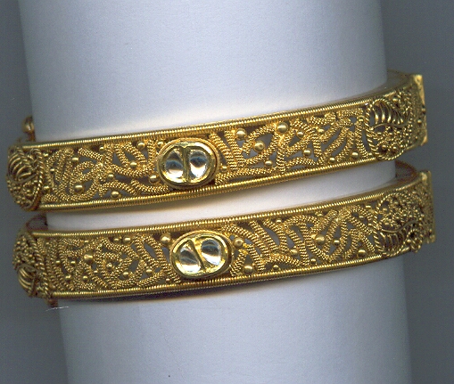 GOLD BANGLE KUNDAN EXCLUSIVE